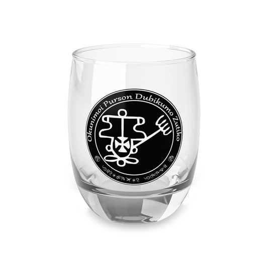 Purson Sigil Engraved Crystal Offering Glass