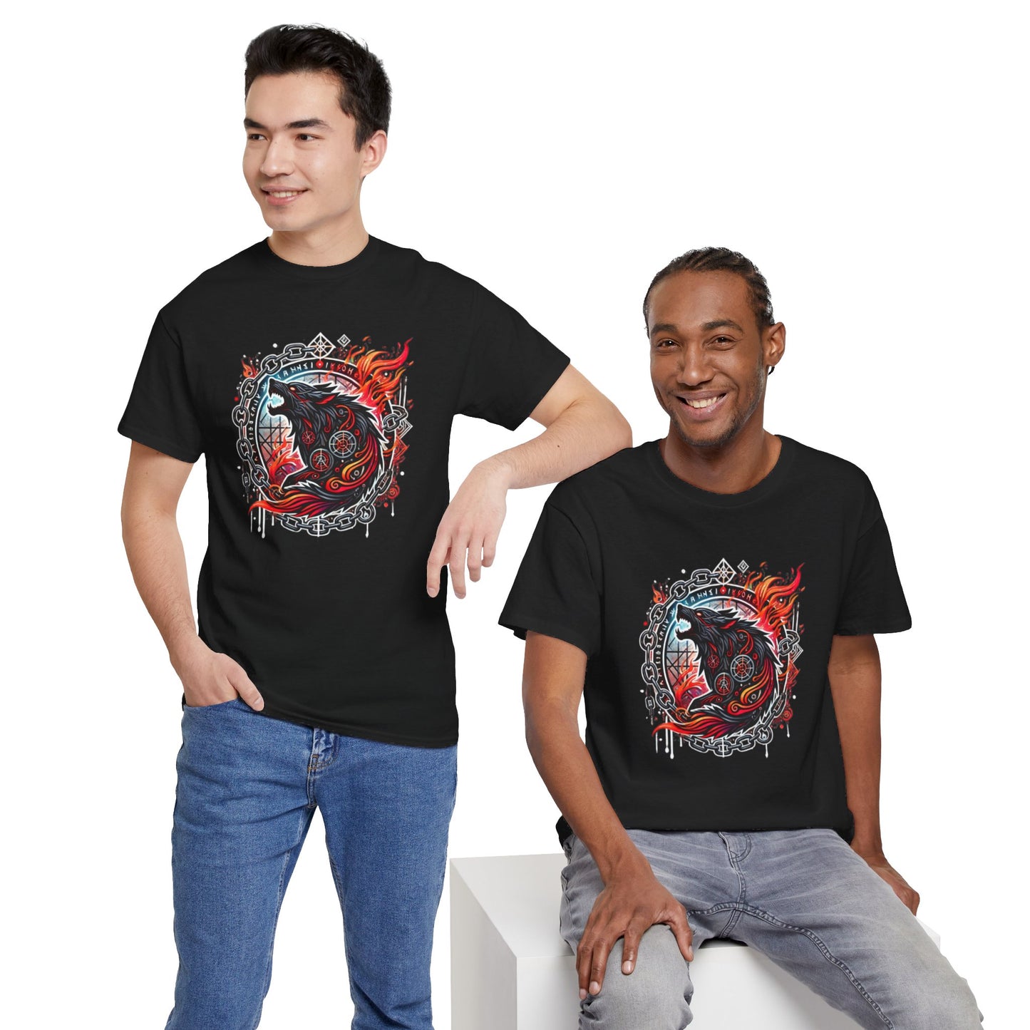 Fenrir: The Wolf God of Chaos and Power T-Shirt