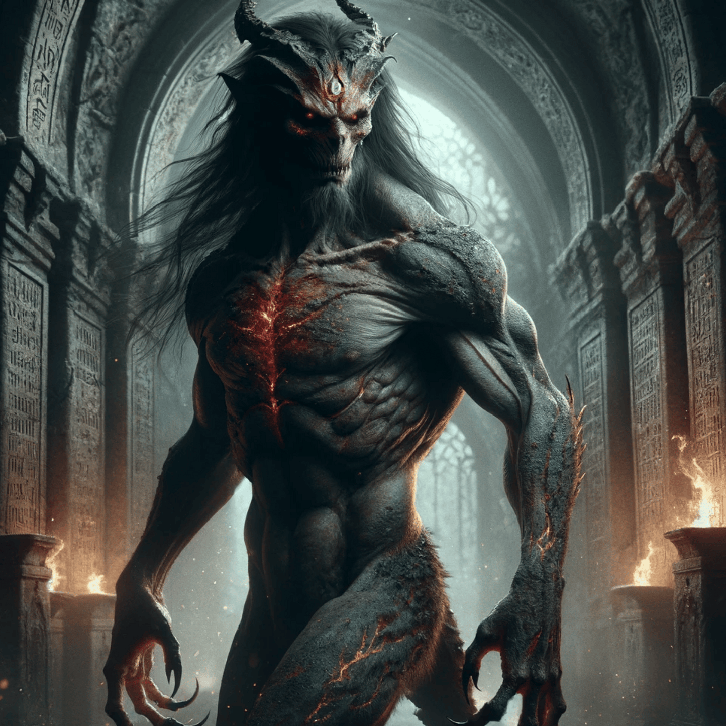 Demon Amon - Ars Goetia Art for Offerings and Altars