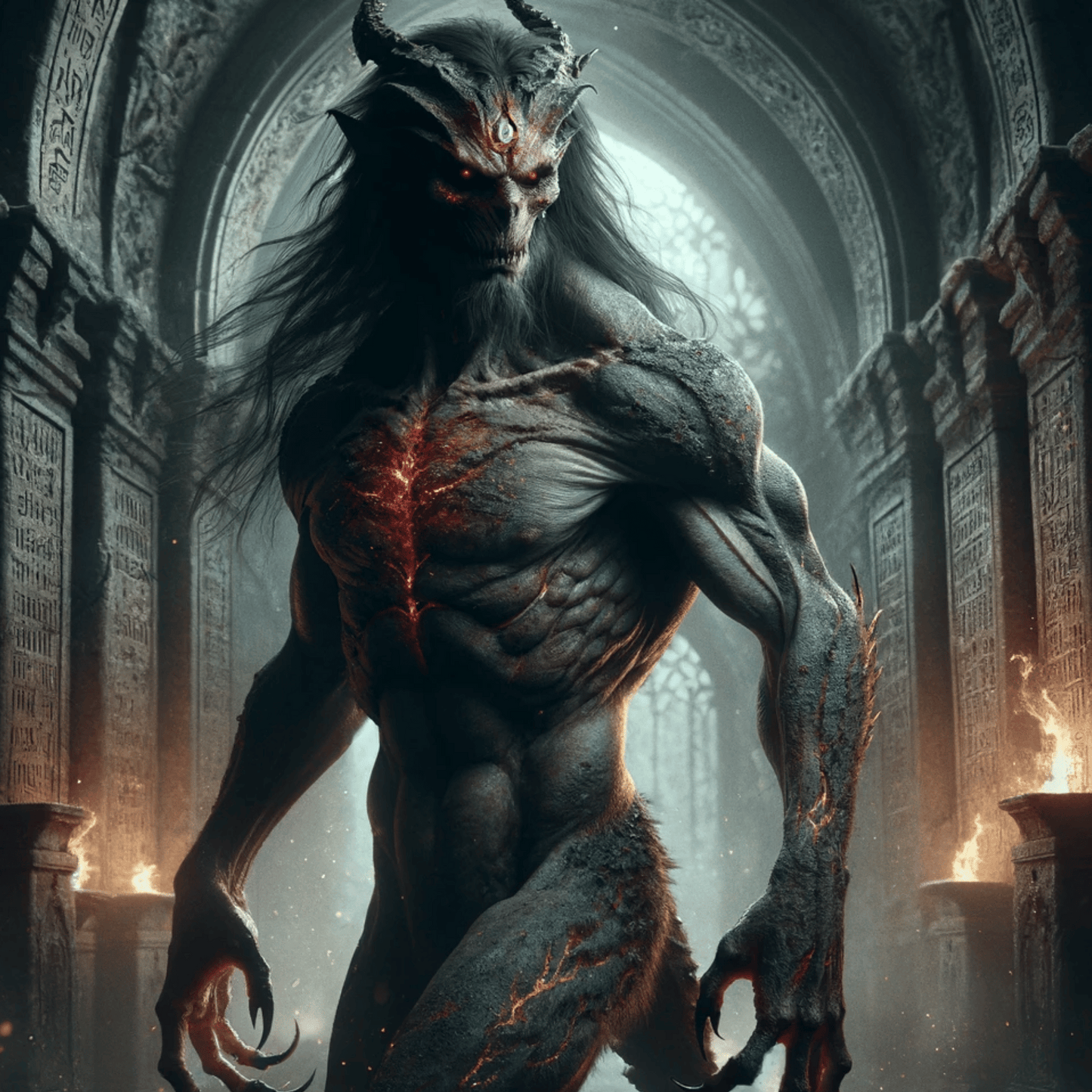 Demon Amon - Ars Goetia Art for Offerings and Altars